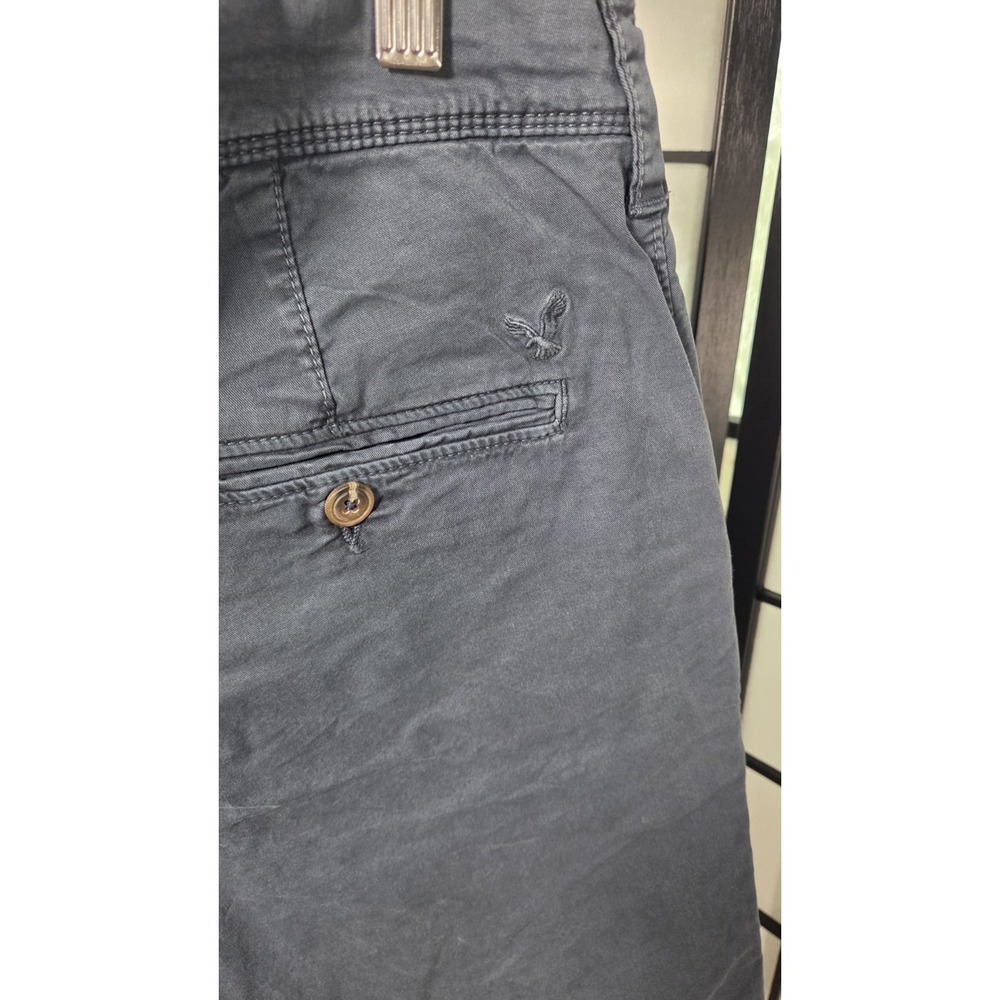 American Eagle Flex Men's 33 Slim 9" Inseam Chino Classic Shorts Slate Blue - Picture 3 of 5